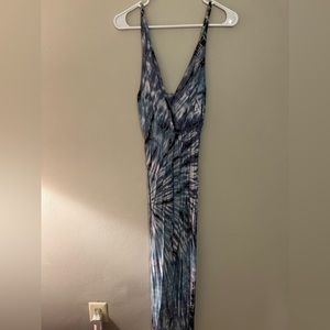 Blue Life tie dye blue maxi dress